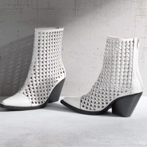 New Jeffrey Campbell Waven Woven Bootie, size 6